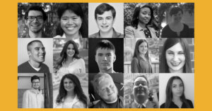 Black and white photos of 15 Spring 2021 RespectAbility Fellows