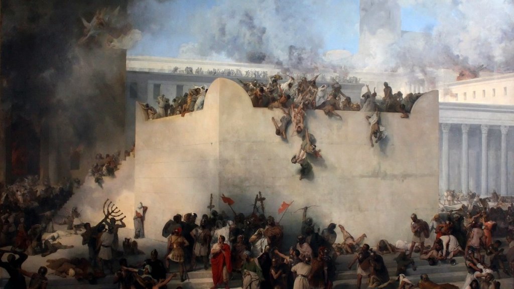 Francesco Hayez painting of the destruction of the Jewish temple