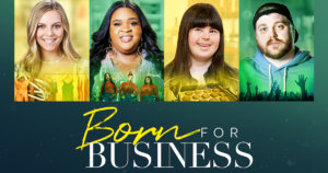 images of 4 disabled entrepreneurs and logo for Born For Business