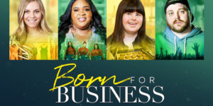 images of 4 disabled entrepreneurs and logo for Born For Business