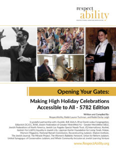Cover page of Opening Your Gates toolkit for 2021 High Holidays