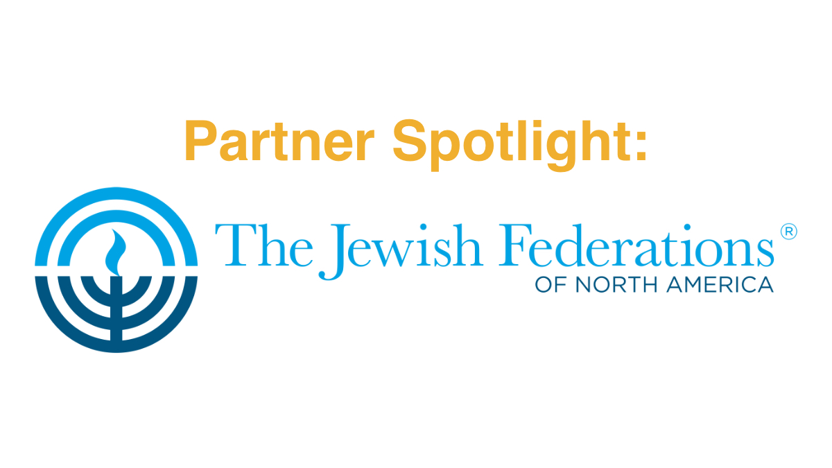 Text: Partner Spotlight. Logo for Jewish Federations of North America