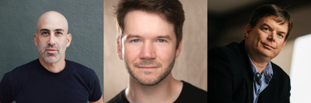 Headshots of Douglas Ridloff, James Caverly and Jevon Whetter.