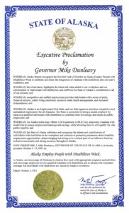 Alaska proclamation for NDEAM 2021