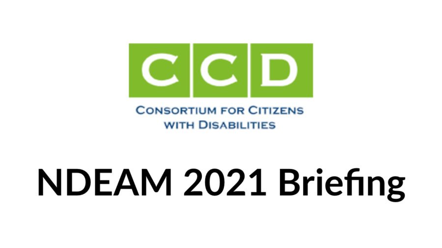 CCD logo. Text: NDEAM 2021 Briefing