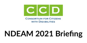 CCD logo. Text: NDEAM 2021 Briefing