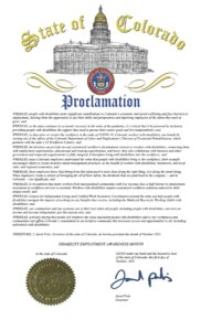 Colorado proclamation for NDEAM 2021