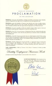 Tennessee NDEAM 2021 proclamation