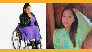 Photos of Tatiana Lee and Alaqua Cox, two women with disabilities with Native American heritage