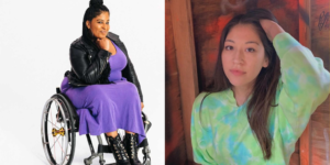 Photos of Tatiana Lee and Alaqua Cox, two women with disabilities with Native American heritage