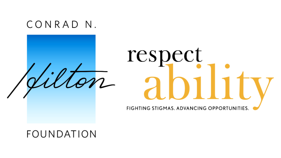 logos for the Conrad N. Hilton Foundation and RespectAbility