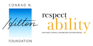 logos for the Conrad N. Hilton Foundation and RespectAbility