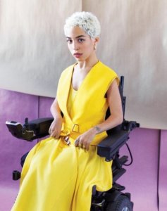 Jillian Mercado portrait. Mercado is a wheelchair user