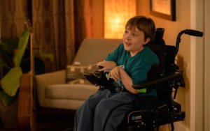 John Gluck in a scene from Ordinary Joe. Gluck is a wheelchair user.