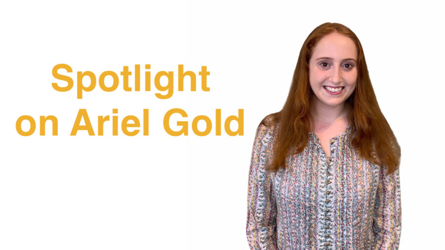 Ariel Gold smiling headshot. Text: Spotlight on Ariel Gold