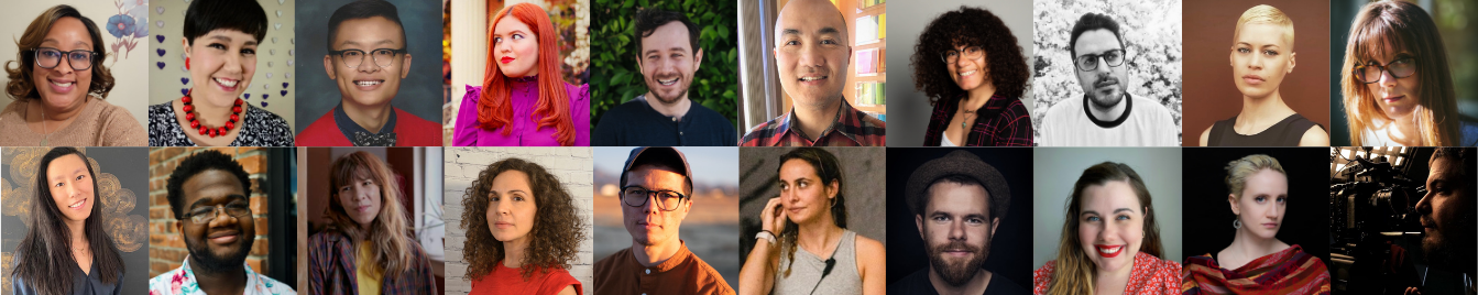 Headshots of 20 RespectAbility 2022 in-person Entertainment Lab Participants