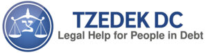 Logo for Tzedek DC. Tagline: Legal Help for People in Debt.