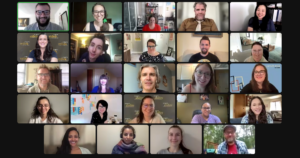 24 diverse people with disabilities on a RespectAbility Lab Zoom session smiling