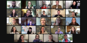 24 diverse people with disabilities on a RespectAbility Lab Zoom session smiling