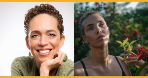 Headshots of Fanshen Cox and Manon de Reeper