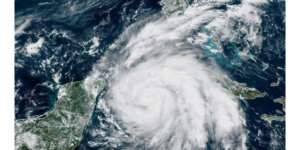 satellite view of Hurricane Ian over florida