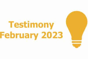 Testimony Activities for February 2023