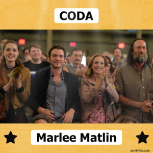 Marlee Matlin in a scene from CODA. Credit: vanityfair.com