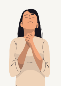 illustration of a person praying