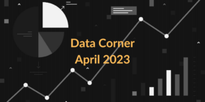 illustration of charts and graphs. text: Data Corner April 2023