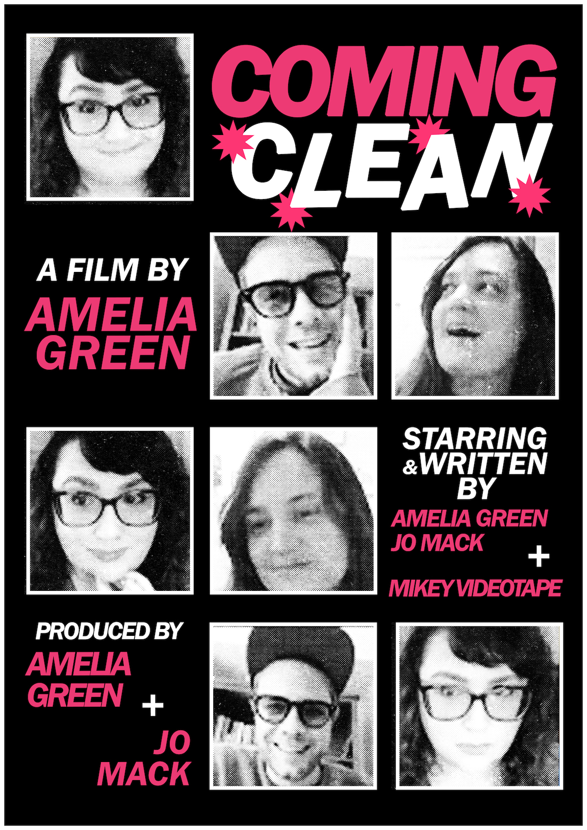 Poster art for COming Clean produced by Amelia Green