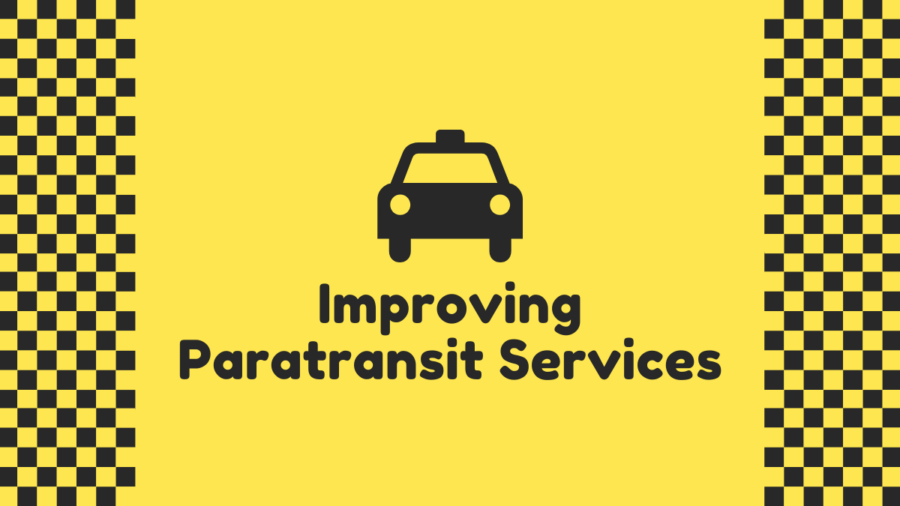 icon for a taxi with yellow and black checkered pattern on sides. Text: 