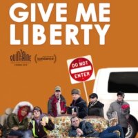 Poster art for Give Me Liberty with a large group of people with disabilities