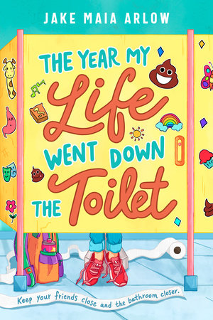 cover art for The Year My Life Went Down The Toilet with a girl in a bathroom stall with toilet paper on the ground
