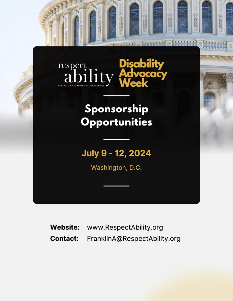 cover page for Disability Advocacy Week sponsorship opportunity packet