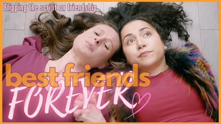 Best Friends Forever poster art with the two stars of the film