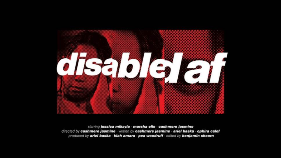 Disabled af poster art with names of cast and crew