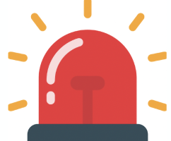 an emergency light flashing that represents perceptible information