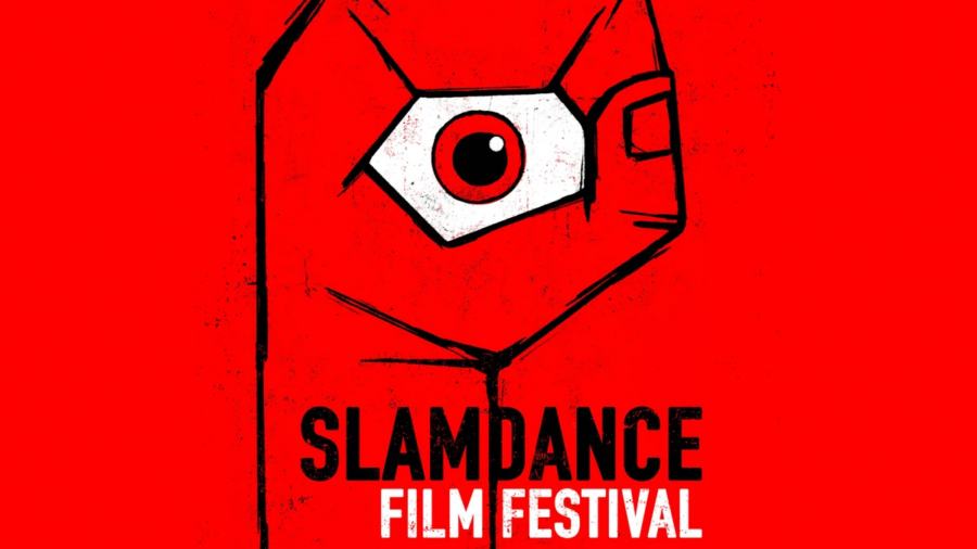 poster art for Slamdance Film Festival 2025 with abstract art of a fist around an eye
